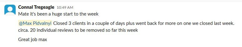 client counting up what came in
